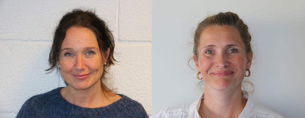Bilde av Trude og Kristine i skulehelsetenesta på Slåtthaug vgs.